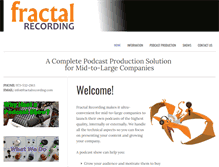 Tablet Screenshot of fractalrecording.com